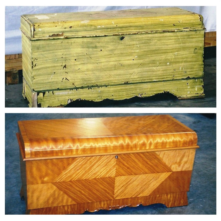 Cedar shop chest restoration