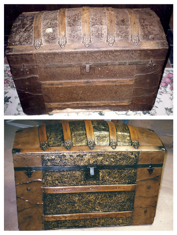 Louis Vuitton Vintage Trunk Vanity Case Restoration