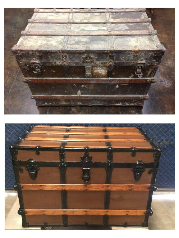 Louis Vuitton Vintage Trunk Vanity Case Restoration